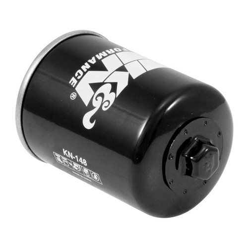A K&N oil filter designed for Yamaha FJR1300/FJR1300A Avenger 425 showcases its durable construction and compatibility with high-performance engines.