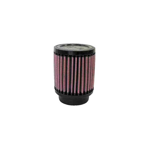 K&N Filters Universal Rubber Air Filter on a white background, featuring a 2-1/2" flange and 3-1/2" outer diameter.