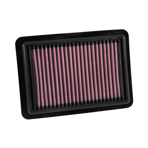 K&N air filter compatible with 2015-2016 Honda Fit 1.5L L4, focusing on its design for better airflow and engine health.