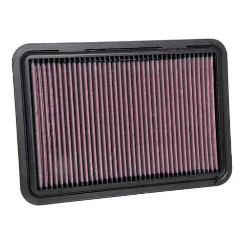 A K&N air filter tailored for Suzuki Swift V 1.4L, illustrating its advanced filtration system for improved engine efficiency.