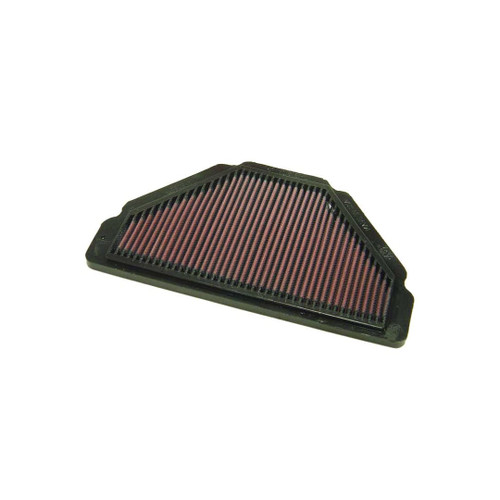 High-performance K&N air filter for Kawasaki ZX6R Ninja, designed to optimize airflow and engine power.