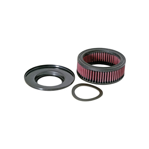 K&N air filter compatible with Kawasaki Vulcan, illustrating its design for optimal air intake and engine performance.
