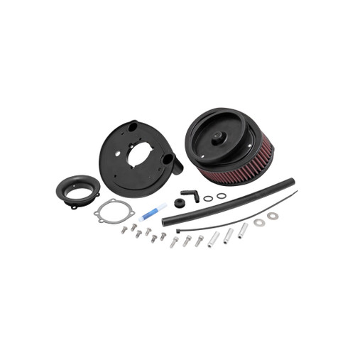 K&N Filters Air Intake Kit for Harley-Davidson Stage 1 features a sleek design for improved engine performance and efficiency.