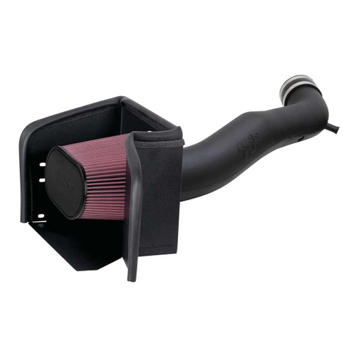 K&N black air intake kit for Dodge Ram 1500/2500/3500 5.7L HEMI, improving engine efficiency and power.