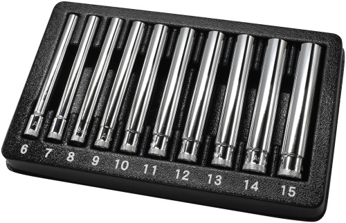 ASTRO 10PC 1/4″ Drive Extra Deep Metric Socket Set 6-15mm