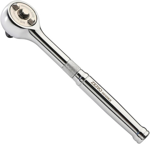 Zero Degree Gearless Ratchet - Nickel Plated High-Carbon Steel, 1/2" Drive (38152)