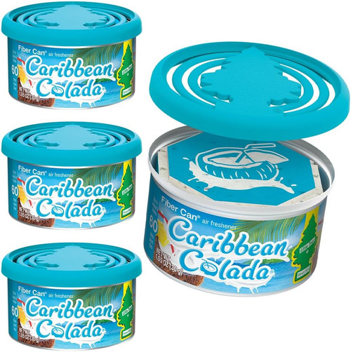 Car Freshner Car Air Fresheners - Caribbean Colada, 4 Pack (UFC-17824-24)