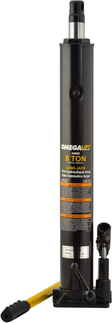 Omega Long Ram Hydraulic Jack For Engine Hoist And Shop Cranes Lift - Black, 8 Ton (44980)