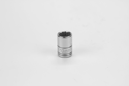 SK Tools Socket - Chrome, Metric, Standard, 12 Point, 1/4" Drive, 10 Mm (SK43709)