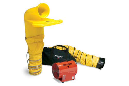Allegro 12" Axial AC Standard Metal Blower System with 12" MVP 9509 Blower 9520-09M for heavy-duty air movement.