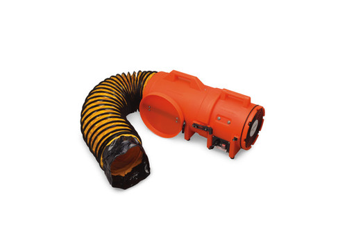 Allegro 8" Axial AC Plastic Blower with 25’ Ducting 220V 9533-25E for extended ducting in international settings.