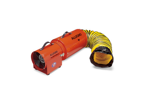 Allegro 8" Axial AC Metal Com-Pax-ial Blower with 15’ Ducting 9534-15 for confined space ventilation.