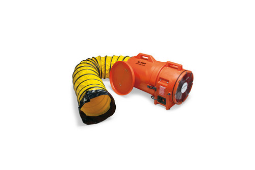 Allegro 12" Axial AC Plastic Blower with Canister & 15' Ducting 9543-15 for confined space ventilation.