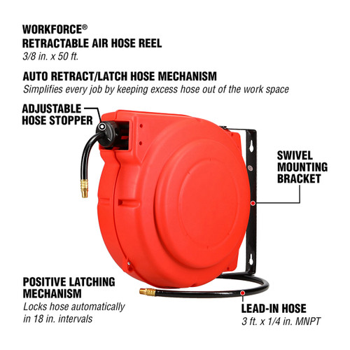 Avvolgitubo retrattile Legacy l8250 da 3/8" x 50'