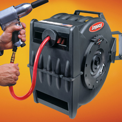 Legacy L8335 1/2 X 50 Air/Water Hose Reel, Levelwind