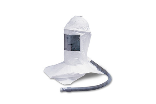 Allegro Deluxe Double Bib Hood with Suspension & Downtube 9909-11 for complete supplied air head protection.