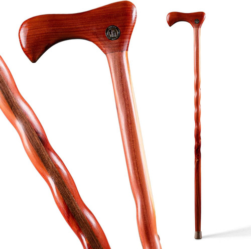 Brazos Twisted Traditional Handcrafted Walking Cane 502-3000-011 for balance and everyday mobility.