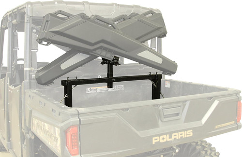 The ATV Tek Universal UTV Gun Defender Adjustable Bed Mount System (UTVGDM-BED) fits all UTV beds with an adjustable width of 26"–46". It provides secure firearm transport, ideal for hunters and outfitters, and includes all components to mount two Gun Defender systems.