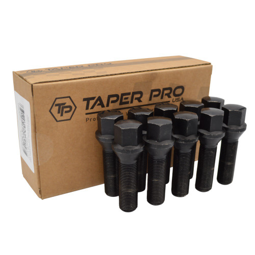 West Coast PF1415-32R14B Project Fit lug bolts 10pcs 14x1.5 R14 radius seat 32mm Black.