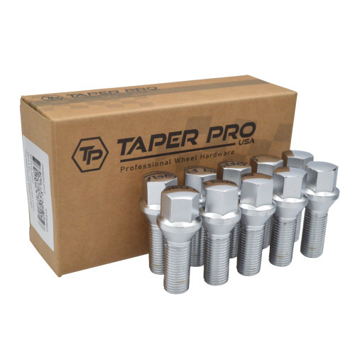 West Coast PF1415-32R14C Project Fit lug bolts 10pcs 14x1.5 R14 radius seat 32mm chrome.