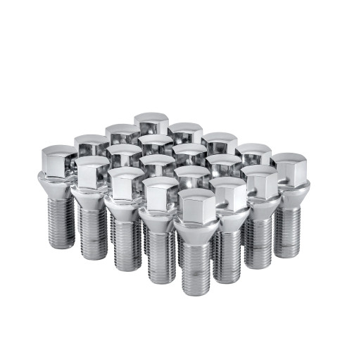 West Coast W27014CBH 14x1.5 conical lug bolt 17mm hex 27mm 5 lug install kit chrome.