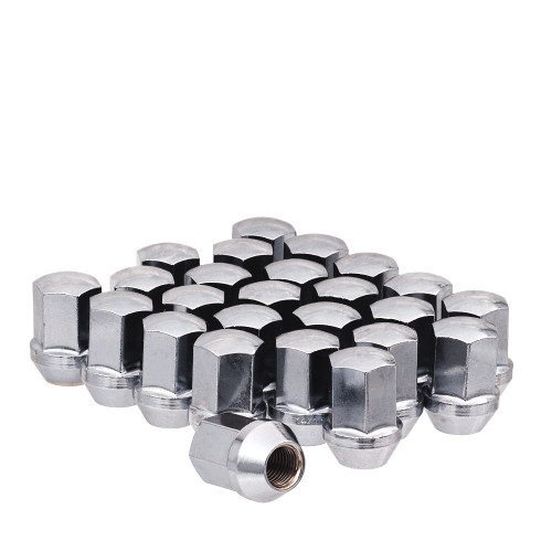 West Coast DPC5614LS 14x1.5 OE style lug nut 7/8" hex 1.53" 6 lug install kit chrome fits Chevy GM.