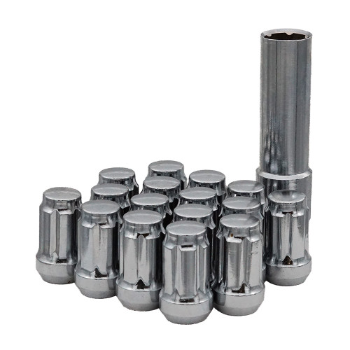 West Coast DFC-54015S 12x1.5 ATV spline lug nuts 1.38" 4-lug Wheel install kit chrome.