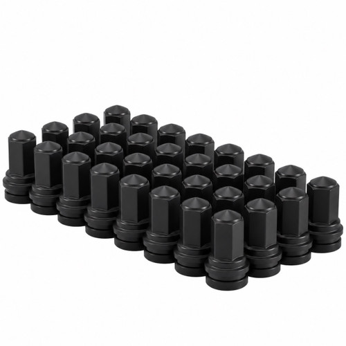 West Coast 14x1.5 OE Style Lug Nuts 13/16" Hex 1.97" 8 Lug Install Kit Black Fits Ford (W5860930B)