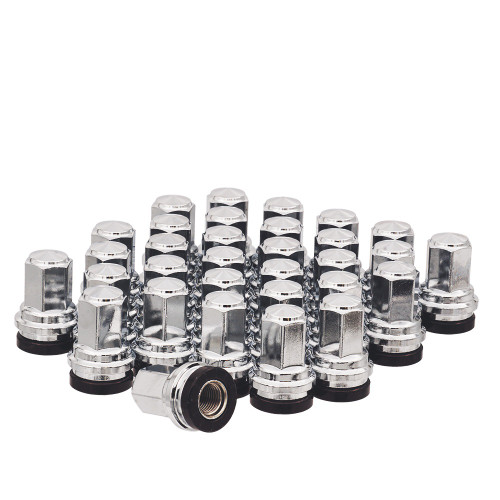 West Coast W5860268 14x1.5 OE style lug nuts 21mm hex 1.97" 8 lug kit chrome fits Ford 141091
