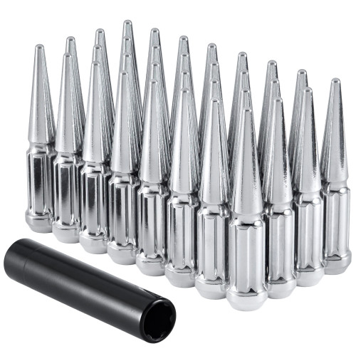 West Coast W5842LSPKS 14x2 spike lug nuts 112mm 8 lug install kit chrome