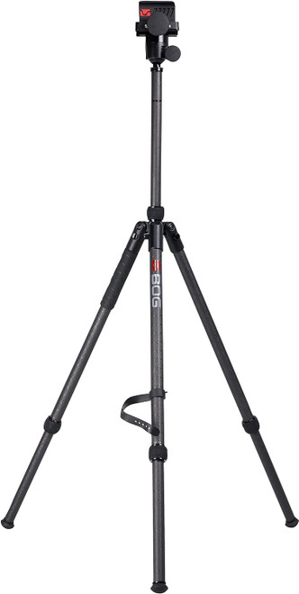 The BOG DeathGrip Sherpa Tripod (SKU: 1168229) is a lightweight carbon fiber tripod built for backcountry hunting and shooting. Weighing just over 4 lbs, it features an Arca-Swiss® mount system, 360° rotation, 180° tilt, and the DeathGrip® clamping head for secure weapon stability. Its twist-lock legs with removable steel spikes provide reliable footing on rugged terrain, while the removable center post offers micro height adjustments, making this tripod a durable and versatile choice for hunters and outdoor shooters.