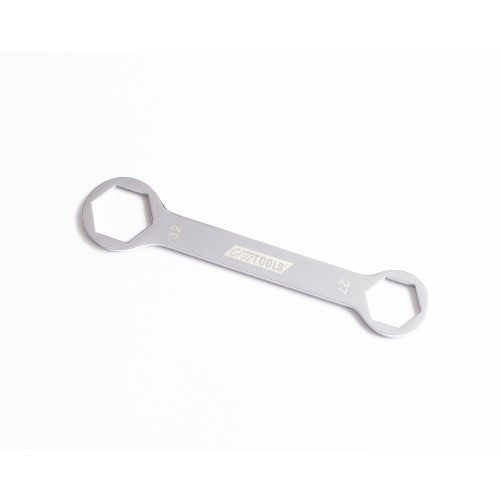 A metal wrench with a handle, displayed against a white background.