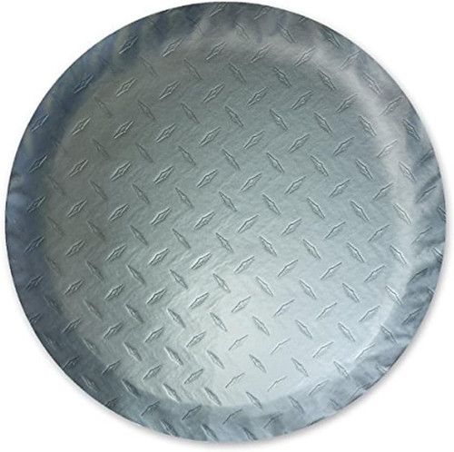 ADCO ADO9753 Diamond Plated Steel Vinyl Spare Tire Cover 31 1/4" for campers.
