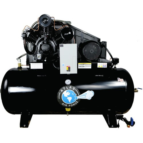 Atlas Automotive Equipment Two Stage 10Hp 3 Phase Compressor W/ Plus Package (Freight Included) (MP-10120H3BA)