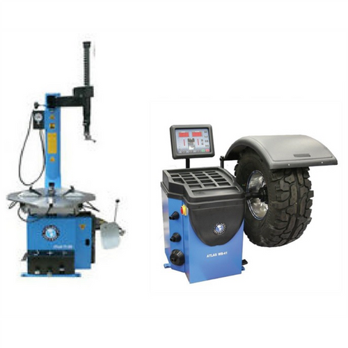 Atlas Automotive Equipment Rim Clamp Tire Changer + Wheel Balancer Combo Package (TCWB-COMBO2-FPD)