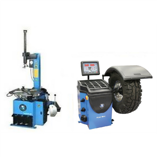 Atlas Automotive Equipment Rim Clamp Tire Changer + Wheel Balancer Combo Package (TCWB-COMBO5-FPD)