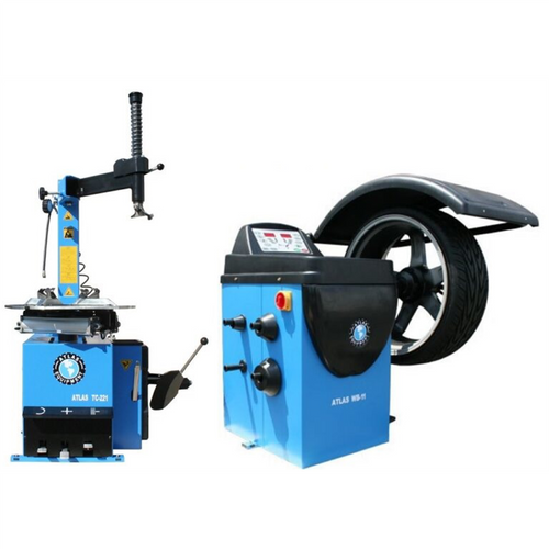 Atlas Automotive Equipment Rim Clamp Tire Changer + Wheel Balancer Combo Package (TCWB-COMBOEC-FPD)