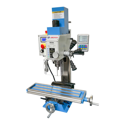 Weiss 5-1/2" x 20" Benchtop Milling Machine with R8 Spindle & D50 DRO (VM18L-D50 3A)