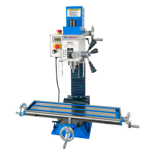 Weiss 7" x 27" Benchtop Milling Machine with R8 Spindle - 100-2250 RPM - 1.5HP (VM25L)