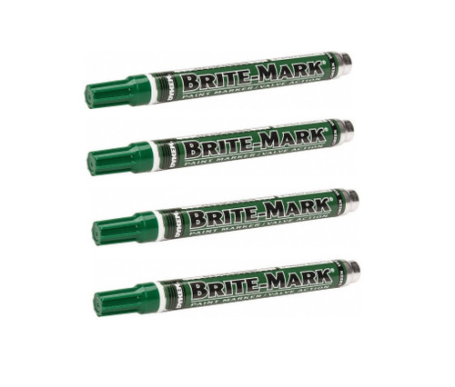 Dykem 8034-8407 4 Brite-Mark regular line green markers for precision layout.