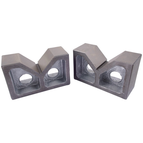 HHIP 3402-1001 3 x 1-3/4 x 2-3/8" cast iron V-block set for metalworking.