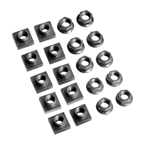 HHIP 3903-1278 M10 x 1.50 20-piece T-nut & flange nut set for industrial fixtures.