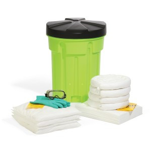 SpillTech® SPKO-30-HV Oil-Only 30-Gallon Hi-Viz OverPack Drum Spill Kit for high-visibility 30-gallon oil spill containment.