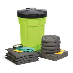 SpillTech® SPKU-30-HV Universal 30-Gallon Hi-Viz OverPack Drum Spill Kit for high-visibility universal spill containment.