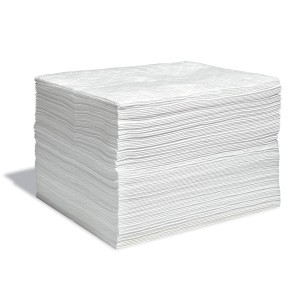SpillTech® WP-H Oil-Only Contractor Grade Pads for absorbing oil-based spills on floors and work surfaces.