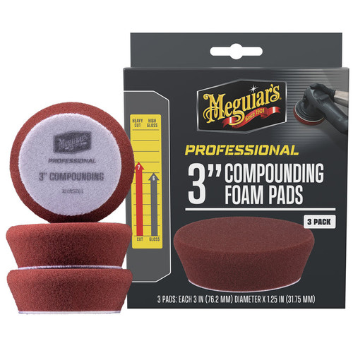 Meguiar's 3" Compounding Foam Pads 3 Pack (M3CFP3)