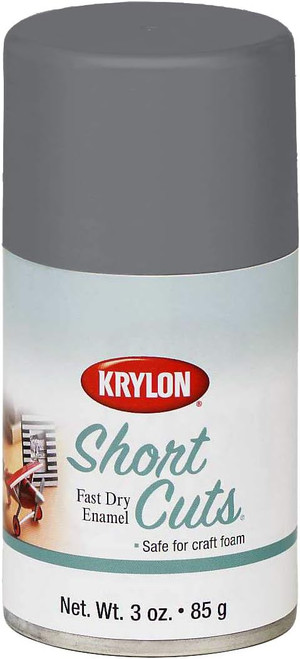 Krylon KSCS08500 Short Cuts¨ Matte Shadow Gray 3 oz Aerosol for gray matte craft finishes.