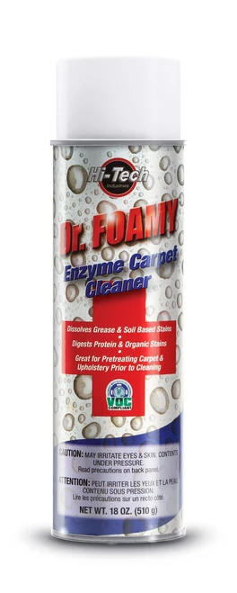 Hi-Tech HT 18019 Dr. Foamy Enzyme Carpet Cleaner Upside Down designed for deep carpet cleaning.
