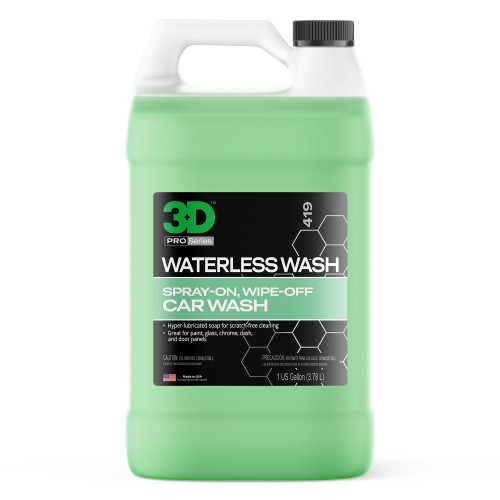 3D 419G01 Waterless Car Wash 1 Gallon for quick no-rinse vehicle cleaning