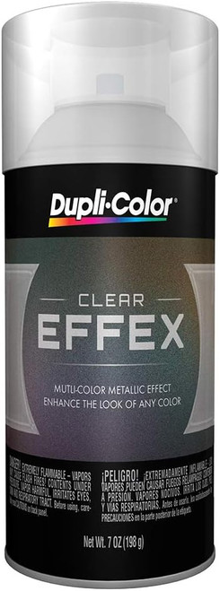 Dupli-Color EFX100 Effex Glitter Multi-Color Metallic Clear Spray 7 oz designed for decorative glitter metallic effects.